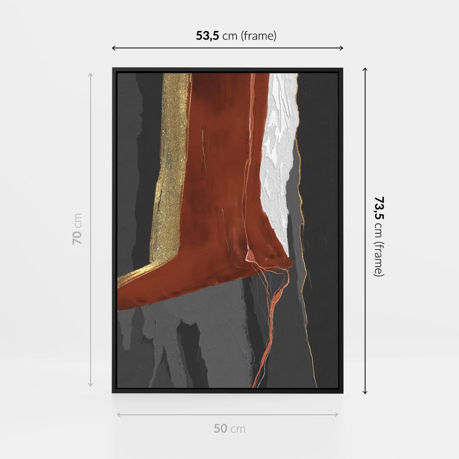 Obraz w ramie 50x70 - Abstrakcyjna impresja - abstrakcja, nowoczesny - rama czarna