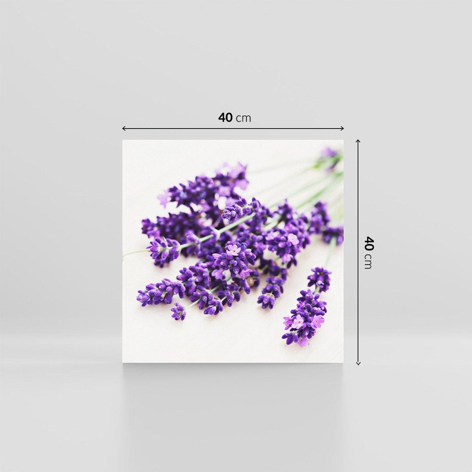 Obraz na płótnie 40x40 - Urok lawendowych kwiatów - lawenda, kwiaty