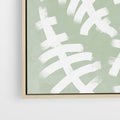 Obraz w ramie 70x100 - Oaza Zieleni - zielona abstrakcja, zgaszona zieleń - rama drewno