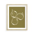 Plakat w ramie 40x50 - Podróżne Barwy - figi, minimalistyczny styl - rama drewno