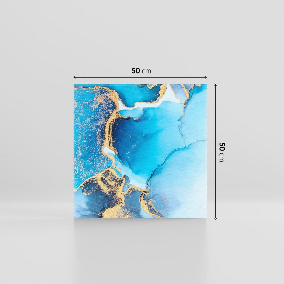 Obraz na płótnie 50x50 - Elegancja i Wyrafinowanie - marmur, złoto