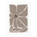 Plakat bez ramy 30x40 - Złudne Zmysły - abstrakcyjny kwiat, beże i brązy