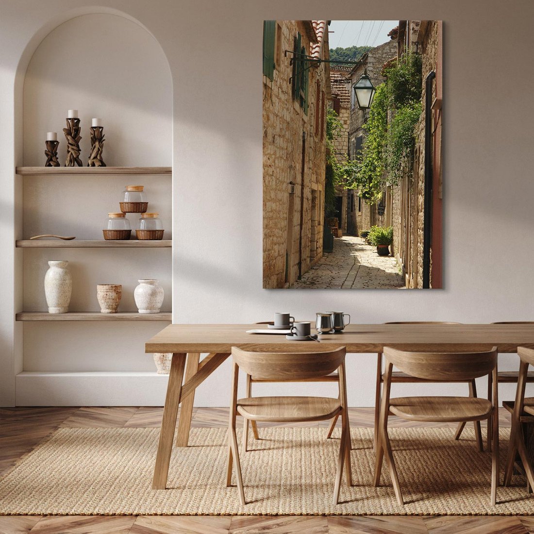 Obraz na płótnie 50x70 - Urokliwa włoska uliczka - włoska, uliczka