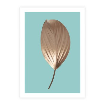 Plakat bez ramy 30x40 - Delikatna Harmonia - złote, liście