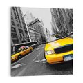 Obraz na płótnie 40x40 - Dynamiczny TAXI w Nowym Jorku - TAXI, NY