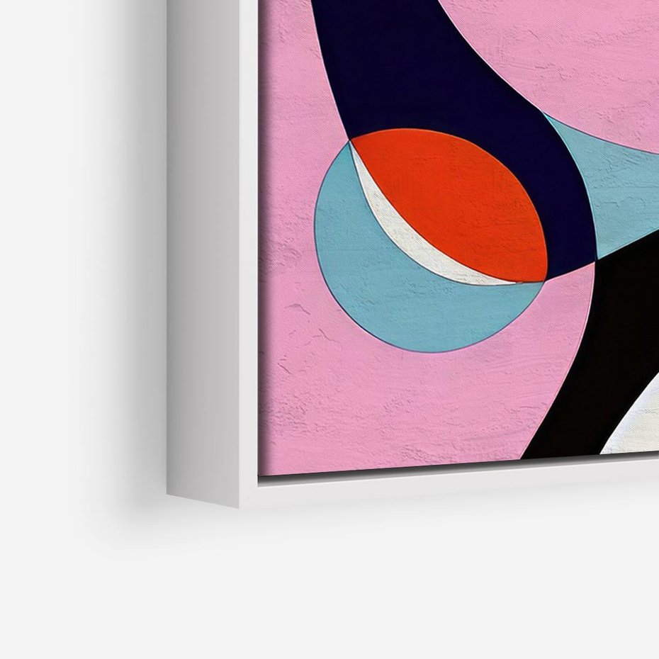 Obraz w ramie 120x80 - Kolorowe Ulotności - abstrakcyjny obraz olejny, żywe kolory - rama biała