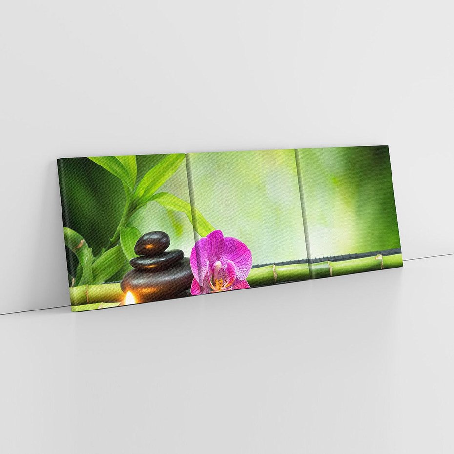 Obraz na płótnie 120x40 - Ukojenie kamieni w SPA - kamienie, SPA