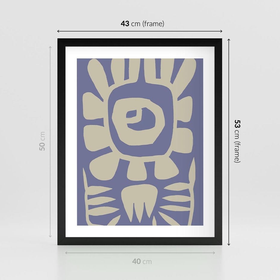 Plakat w ramie 40x50 - Widok Abstrakcyjny - skandynawski styl, plakat - rama czarna