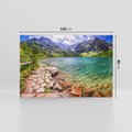 Obraz na płótnie 120x80 - Majestat gór - góry, jezioro