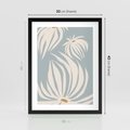 Plakat w ramie 30x40 - Kwiatowe Kształty - kwiaty, nowoczesne i minimalistyczne - rama czarna