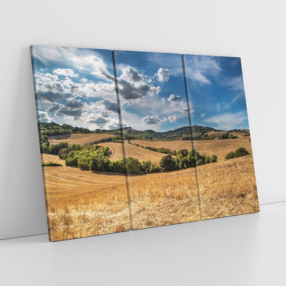 Obraz na płótnie 120x80 - Łąka góry i panoramiczny widok - łąka, góry