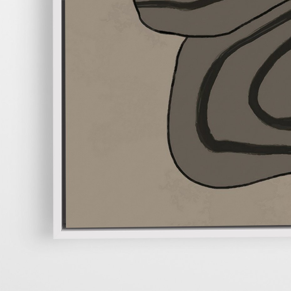 Obraz w ramie 70x100 - Niezwykłe Przesilenia - nowoczesna geometryczna sztuka, loftowe wnętrze - rama biała