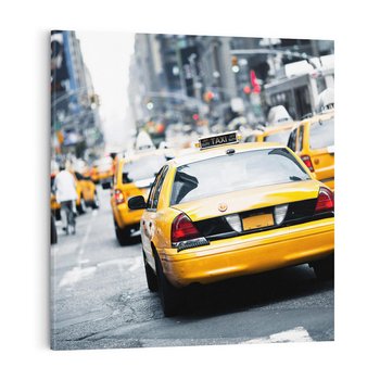 Obraz na płótnie 50x50 - Wszystkie światła prowadzą do Nowego Jorku - TAXI, NY