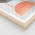 Plakat w ramie 30x40 - Sztuka Abstrakcji - minimalistyczny boho obraz, abstrakcyjny - rama drewno
