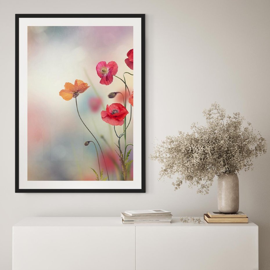 Plakat bez ramy 30x40 - Urok natury - kwiaty, akwarela