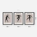 Zestaw obrazy w ramie 30x40 galeria - Nowoczesny, sztuka, art, postacie - rama czarna