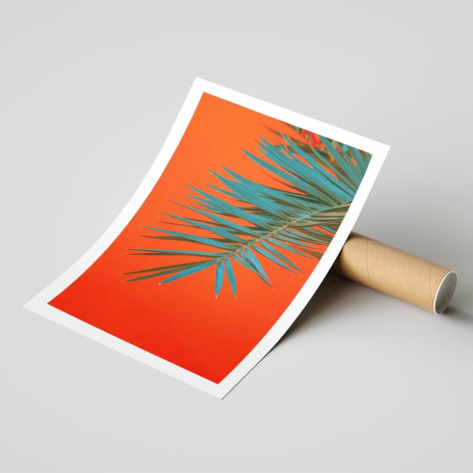 Plakat bez ramy 30x40 - Egzotyczny Urok - liście, palma