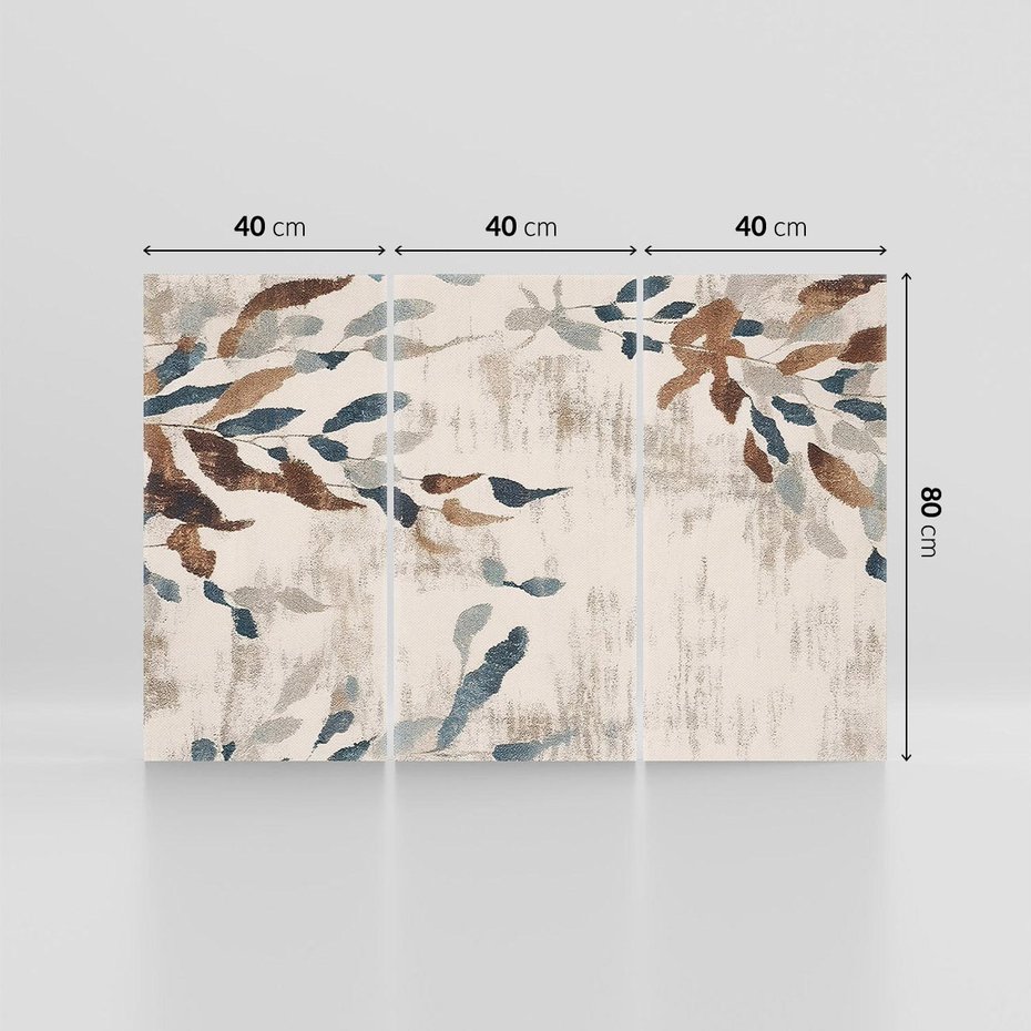 Obraz na płótnie 120x80 - Refleksje liściowych barw - abstrakcyjne kształty, przypominają liście