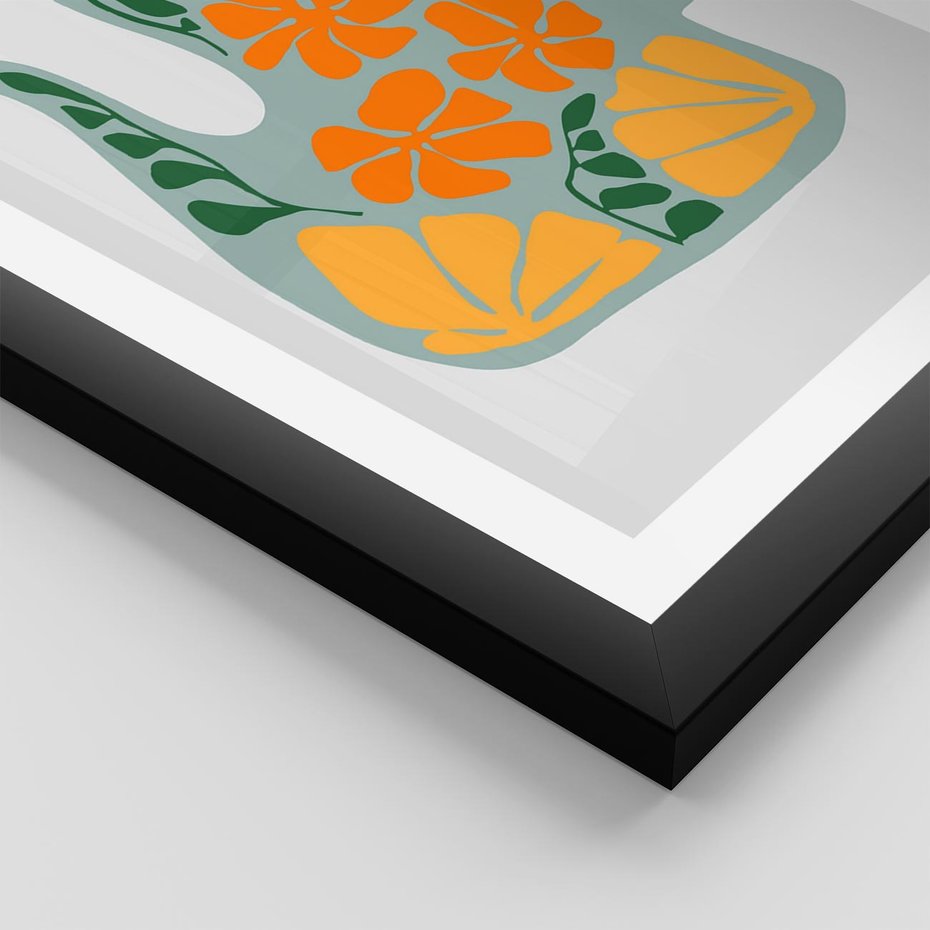 Plakat w ramie 30x40 - Kolorystyczna Ekspresja - czajnik, abstrakcja - rama czarna