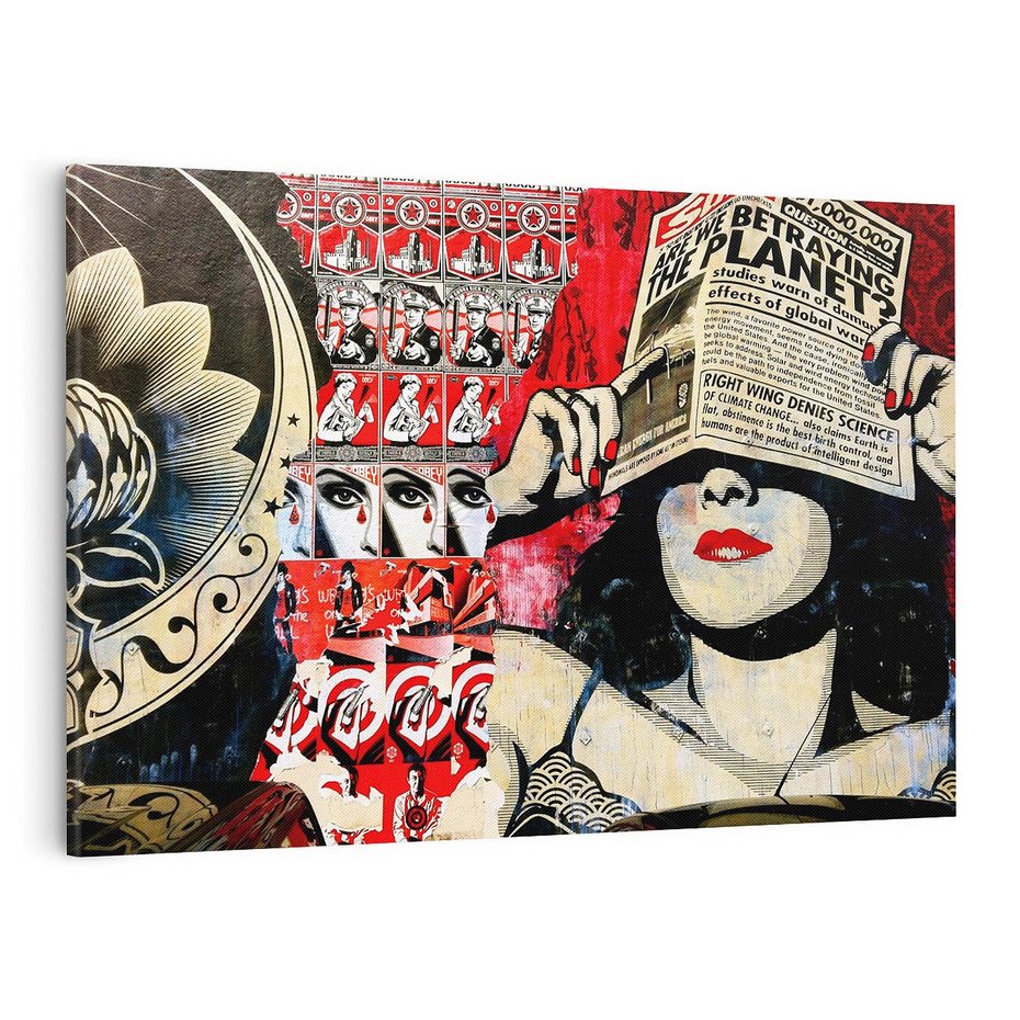 Obraz na płótnie 70x50 - Eksploracja kolorowego graffiti - graffiti