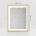 Plakat w ramie 40x50 - Wymiarowa Struktura - ściana, cegła - rama drewno