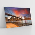 Obraz na płótnie 120x80 - Magia zachodu słońca nad mostem - zachód, słońca