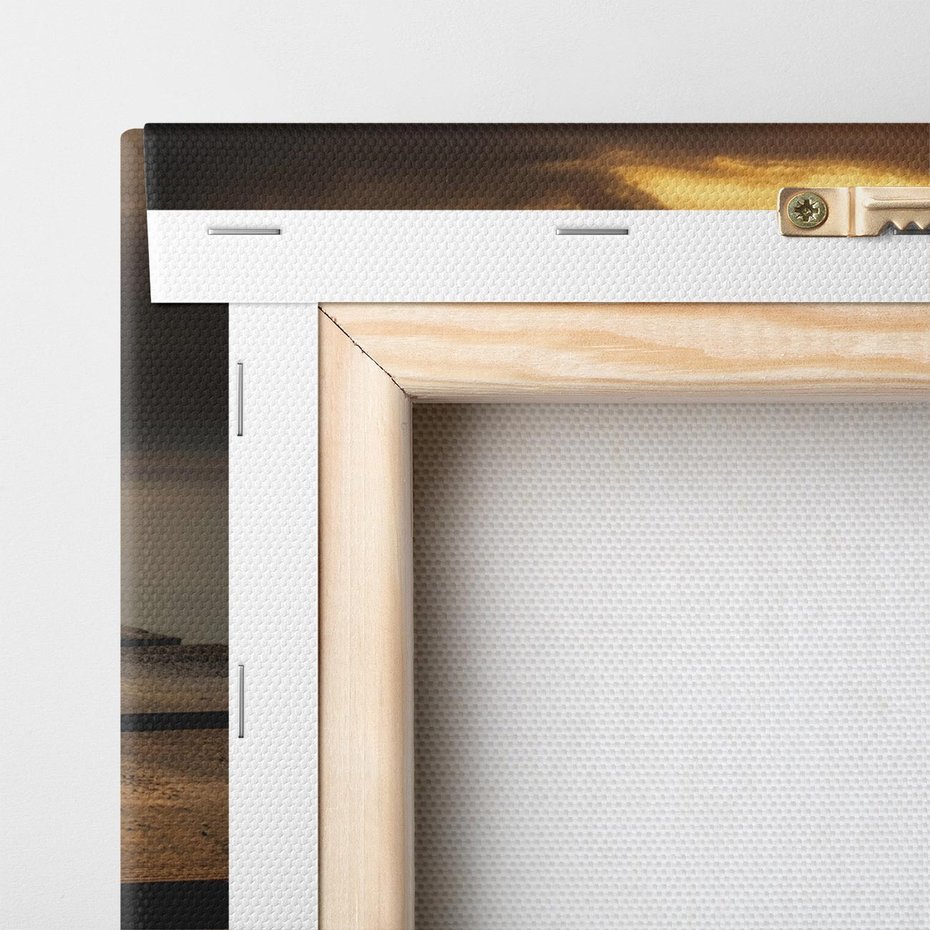 Obraz na płótnie 30x30 - Zachód Słońca nad Molo: Magia Morza - zachód, słońca