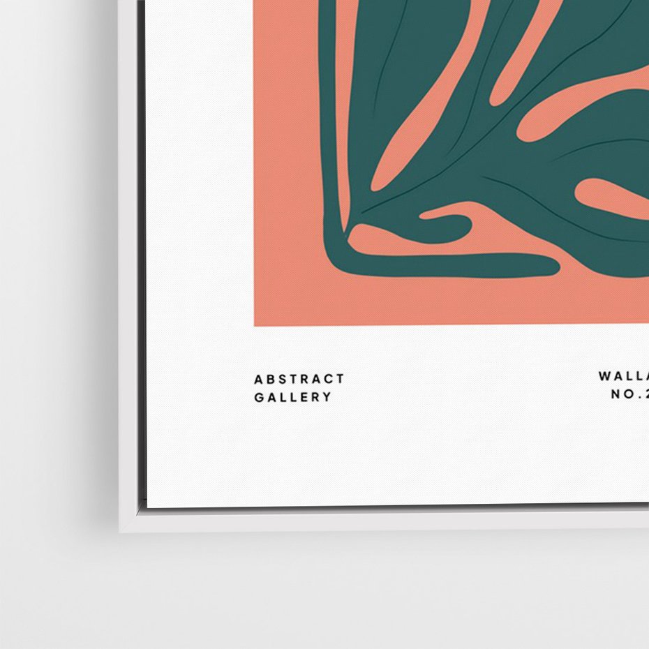 Obraz w ramie 70x100 - Migotliwe Echa - kwiaty, nowoczesna abstrakcja - rama biała