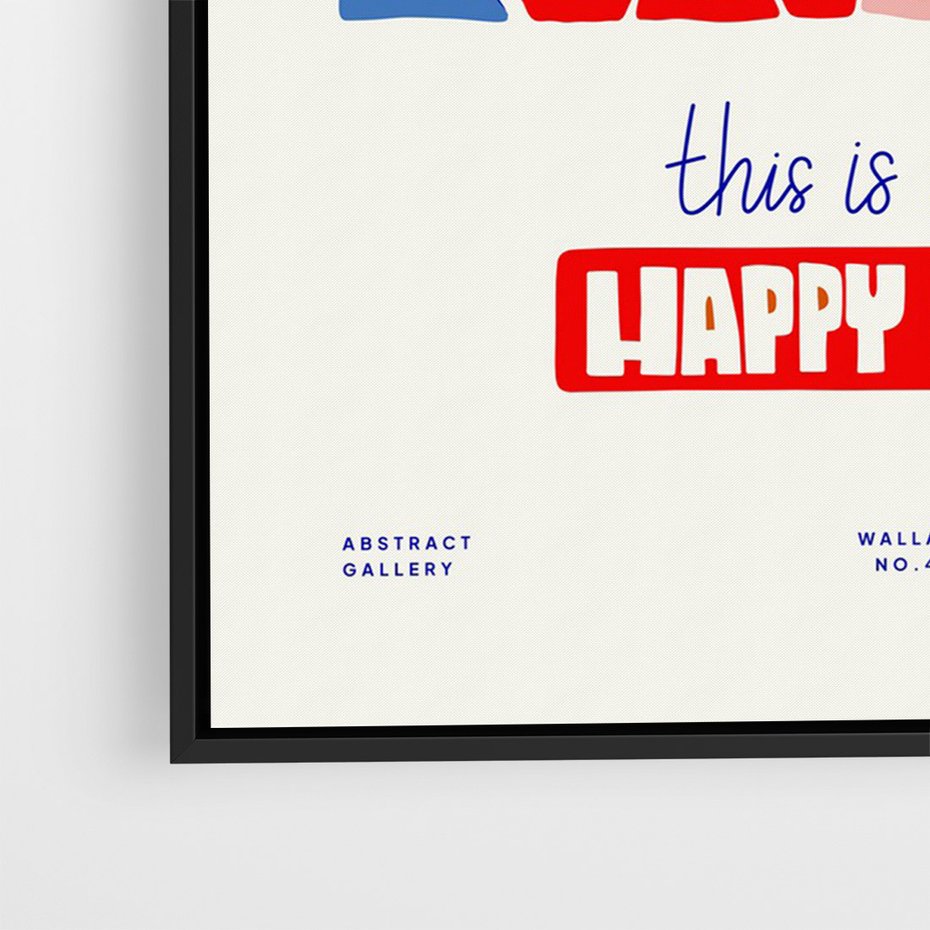 Obraz w ramie 70x100 - Abstrakcyjna Afirmacja - sztuka nowoczesna, abstrakcyjny styl - rama czarna