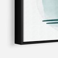 Obraz w ramie 70x50 - Turkusowy Świat - minimlizm, abstrakcja - rama czarna