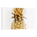 Obraz na płótnie 120x80 - Ekskluzywny Akcent - złoty, ananas