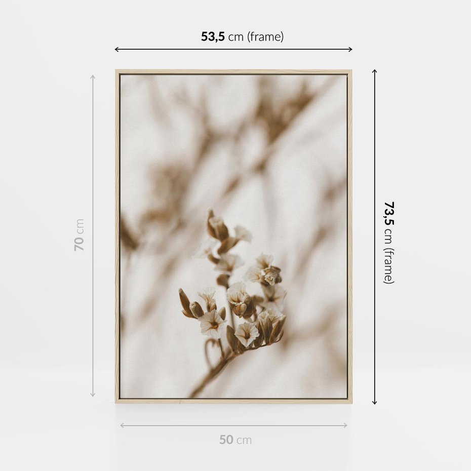Obraz w ramie 50x70 - Kwiatowa suchość - kwiaty, susz - rama drewno