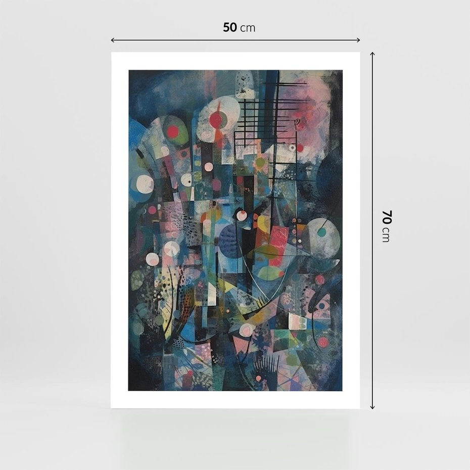 Plakat bez ramy 50x70 - Rozbijając Granice Kreatywności - abstrakcyjny obraz, sztuka abstrakcji