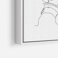 Obraz w ramie 50x50 - Bezgraniczne Tańce - para zakochanych, kobieta i mężczyzna - rama biała