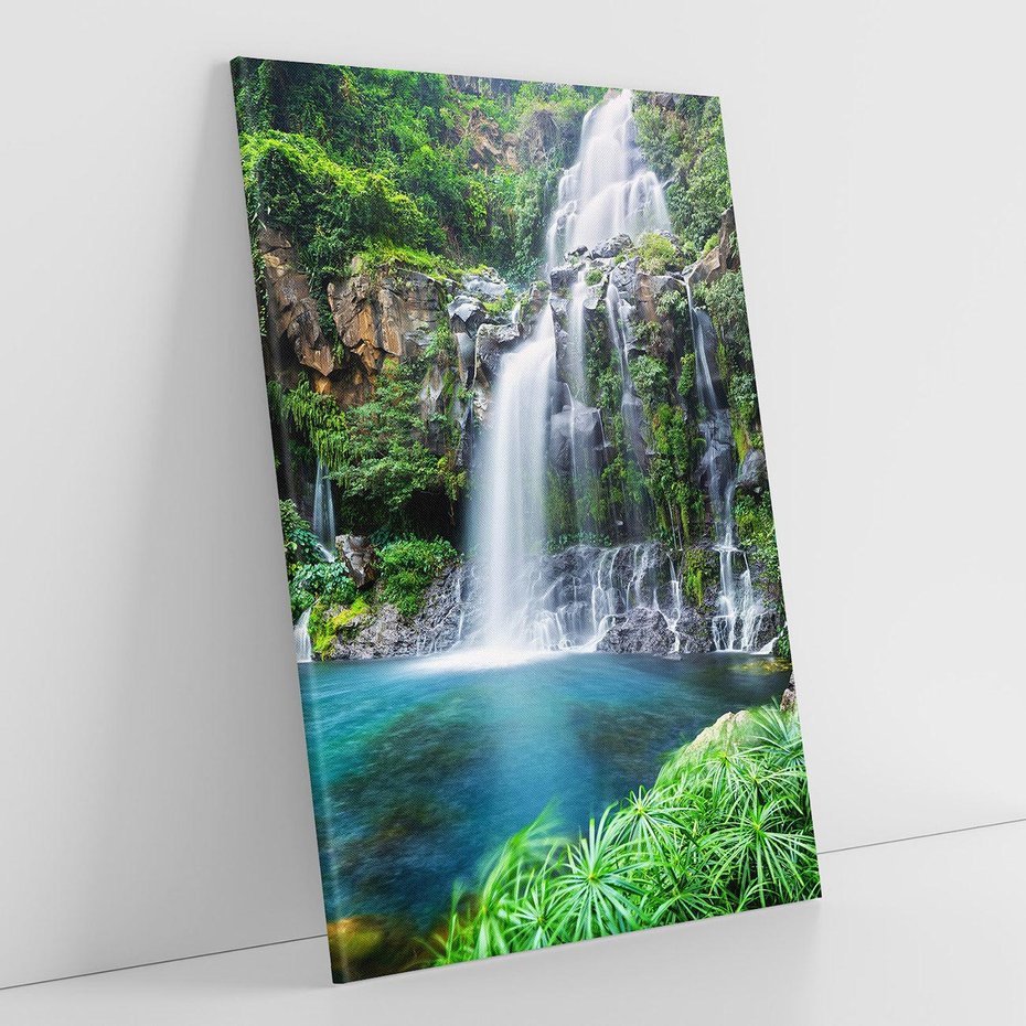 Obraz na płótnie 70x100 - Tropikalny Wodospad - wodospad, tropikalny