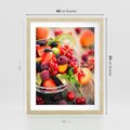 Plakat w ramie 40x50 - Smakowite Porywy - owoce, jedzenie - rama drewno