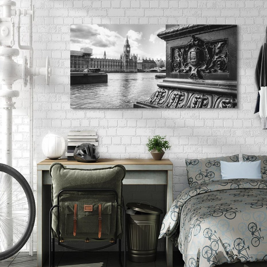 Obraz na płótnie 100x50 - Pejzaż kruchości i siły - Londyn, Tamiza