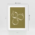 Plakat w ramie 30x40 - Podróżne Barwy - figi, minimalistyczny styl - rama biała