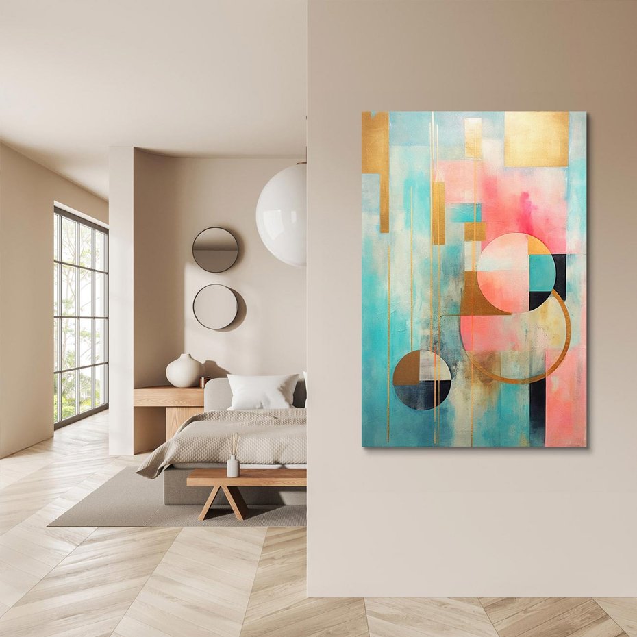 Obraz na płótnie 80x120 - Abstrakcyjny Bałagan - abstrakcja, obraz olejny