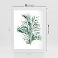 Plakat w ramie 30x40 - Blask Natury - złote, liście - rama biała