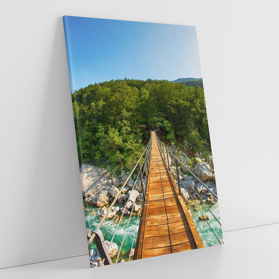 Obraz na płótnie 50x70 - Most w górach: siła natury - most, góry