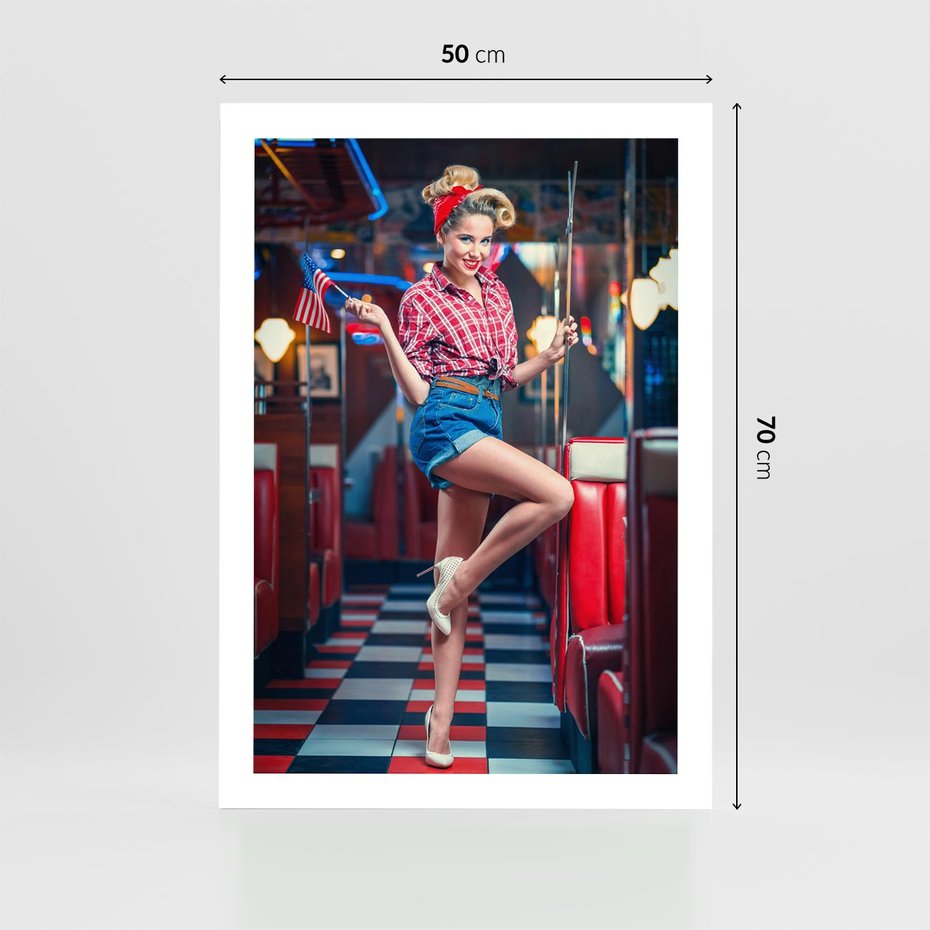 Plakat bez ramy 50x70 - Czas Wstecz - retro, restauracja