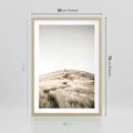 Plakat w ramie 50x70 - Wzgórze w Odcieniach Sepii - wzgórze, trawy - rama drewno