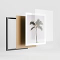 Plakat w ramie 40x50 - Wakacyjne Marzenia - palma na tle nieba - rama czarna