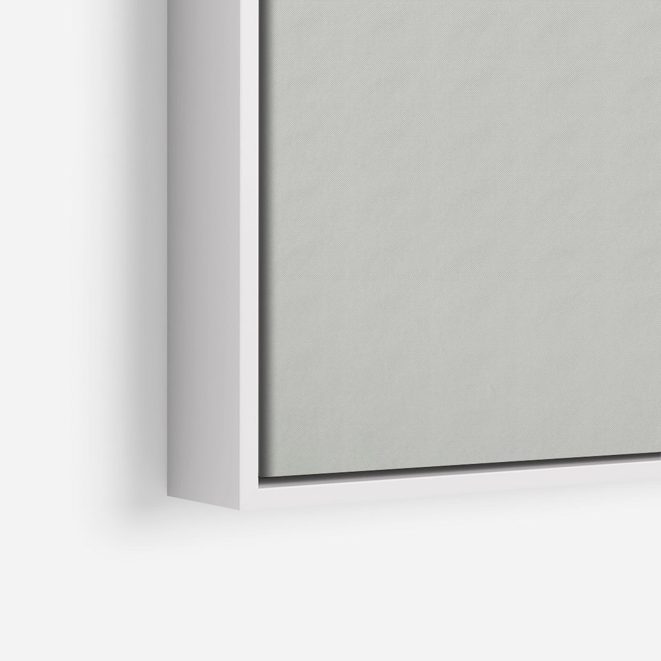 Obraz w ramie 70x100 - Zieleń i Subtelność - kaktusy, liście - rama biała