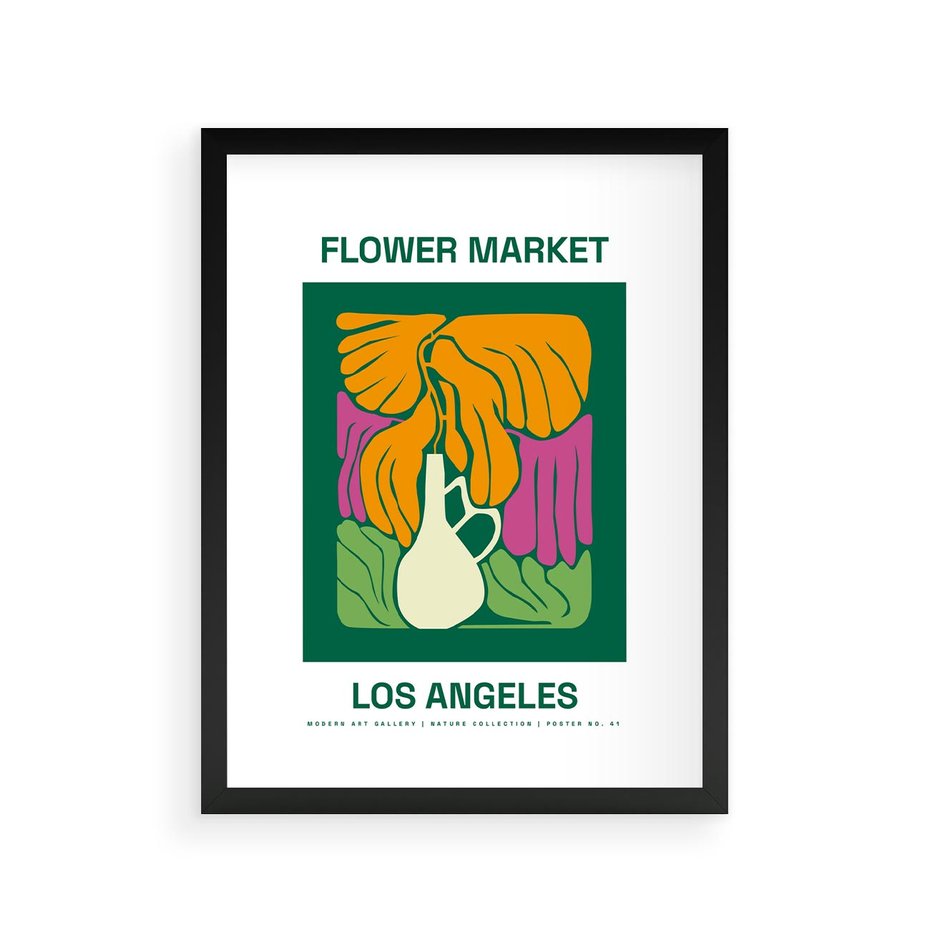 Plakat w ramie 30x40 - Przenikające Kontury - minimalizm, plakat - rama czarna