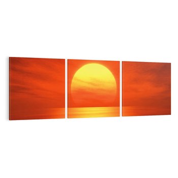 Obraz na płótnie 120x40 - Słońce nad morzem - słońce, morze