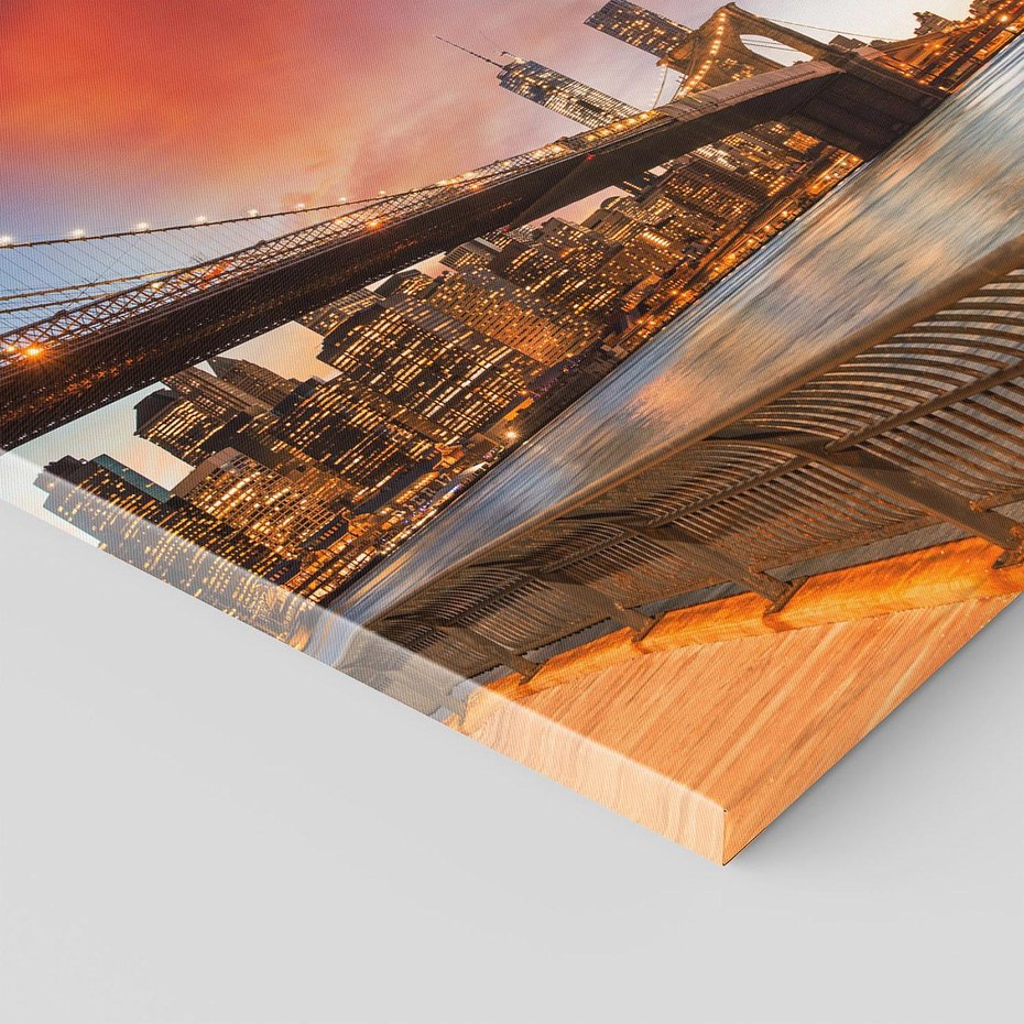 Obraz na płótnie 80x80 - Magia zachodu słońca nad mostem - zachód, słońca