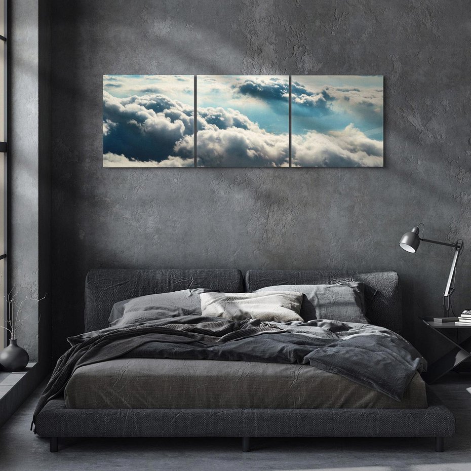 Obraz na płótnie 120x40 - kontemplacja nad horyzontem - niebo, chmury