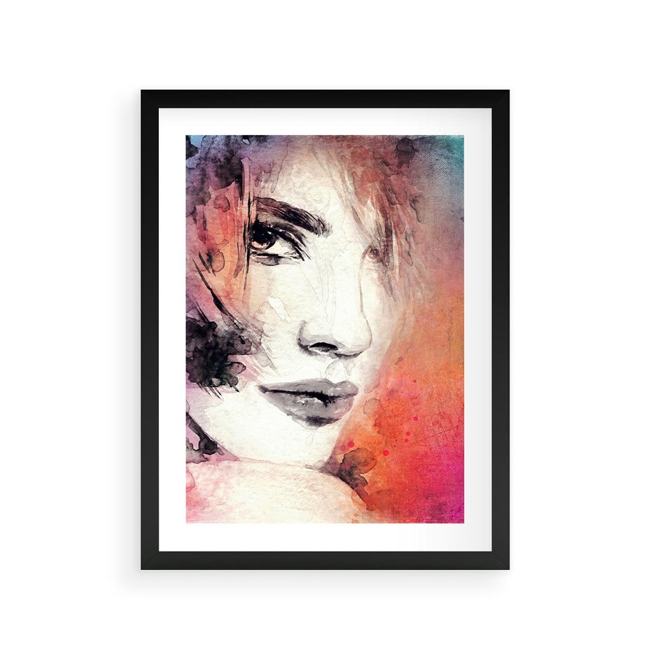 Plakat w ramie 30x40 - Kobieta w sztuce - portret, kobieta - rama czarna